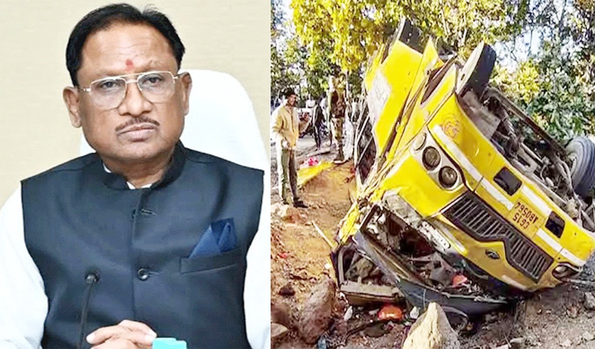 मुख्यमंत्री विष्णुदेव साय ने बलरामपुर के समीप हुई बस दुर्घटना पर गहरा दुःख व्यक्त किया