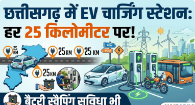 छत्तीसगढ़ में हर 25 किलोमीटर पर बनेंगे ईवी चार्जिंग स्टेशन