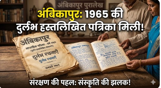 अंबिकापुर में 1965 की दुर्लभ हस्तलिखित पत्रिका मिली, संरक्षण की पहल सराहनीय