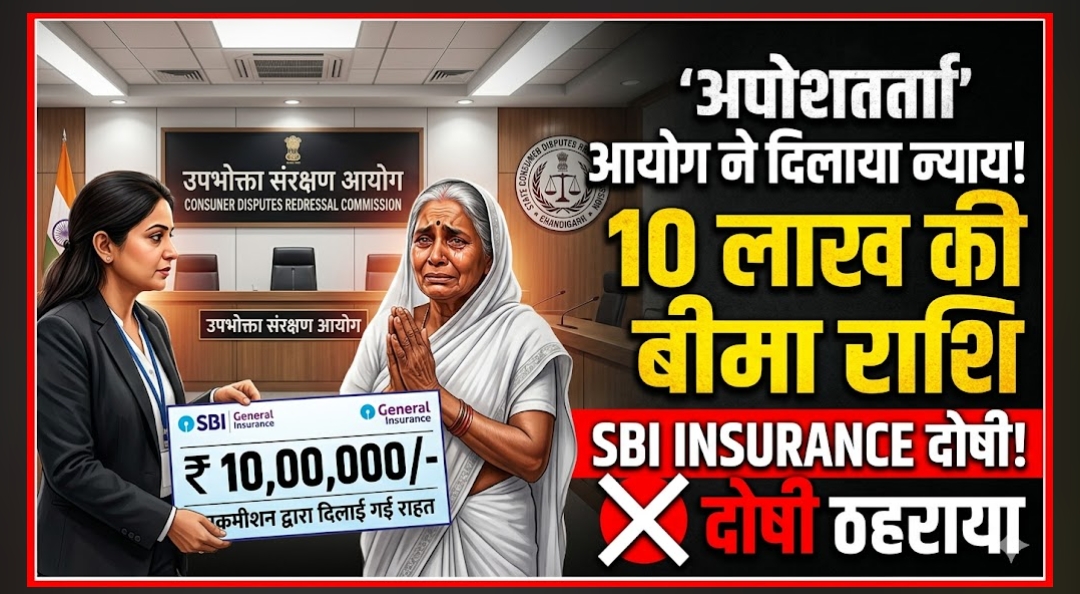 आयोग ने विधवा को दिलाई 10 लाख की बीमा राशि, SBI इंश्योरेंस को ठहराया दोषी