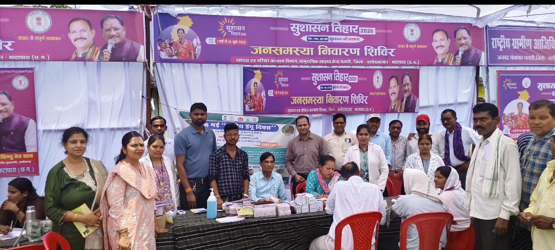 सुशासन तिहार में अब तक 4 हजार से अधिक हितग्राहियों का किया गया स्वास्थ्य परीक्षण                                            