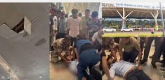 रायपुर स्वामी विवेकानंद एयरपोर्ट पर मजदूर 30 फीट ऊंचाई से गिरा, लापरवाही का मामला
