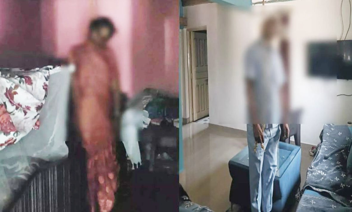 बिरेतरा गांव में बुजुर्ग दंपति के शव अलग-अलग कमरे में फंदे पर लटके मिले