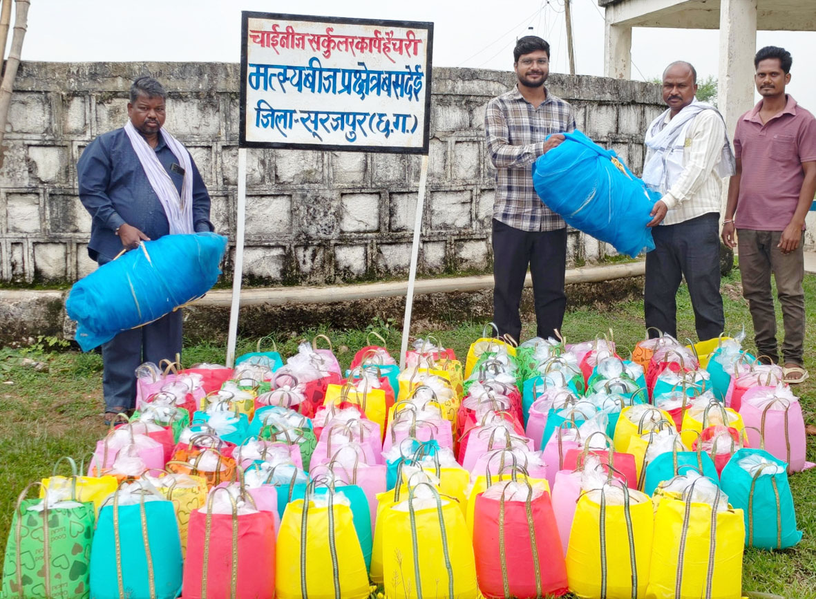 मत्स्य कृषकों को स्पॉन संवर्धन योजना का लाभ, निःशुल्क मत्स्य बीज एवं तकनीकी मार्गदर्शन