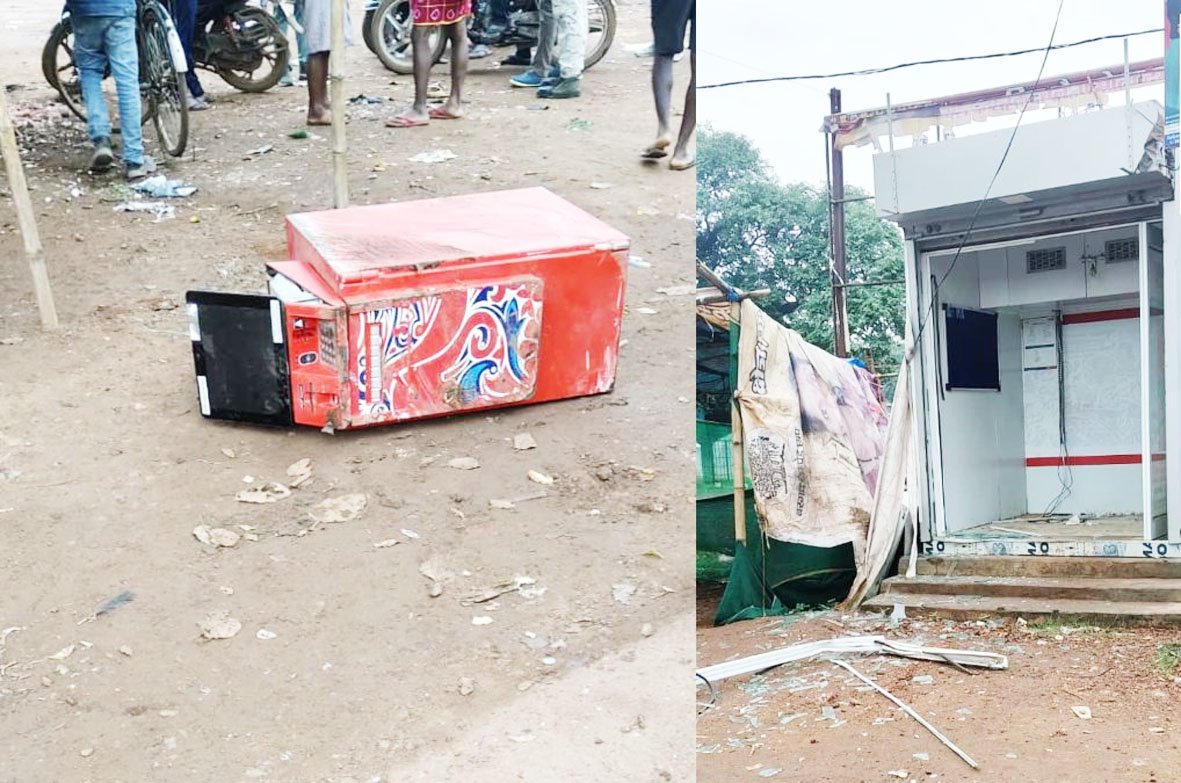 बस्तर में ATM उखाड़कर चोरी की कोशिश, कैश बॉक्स सड़क पर छोड़ भागे बदमाश