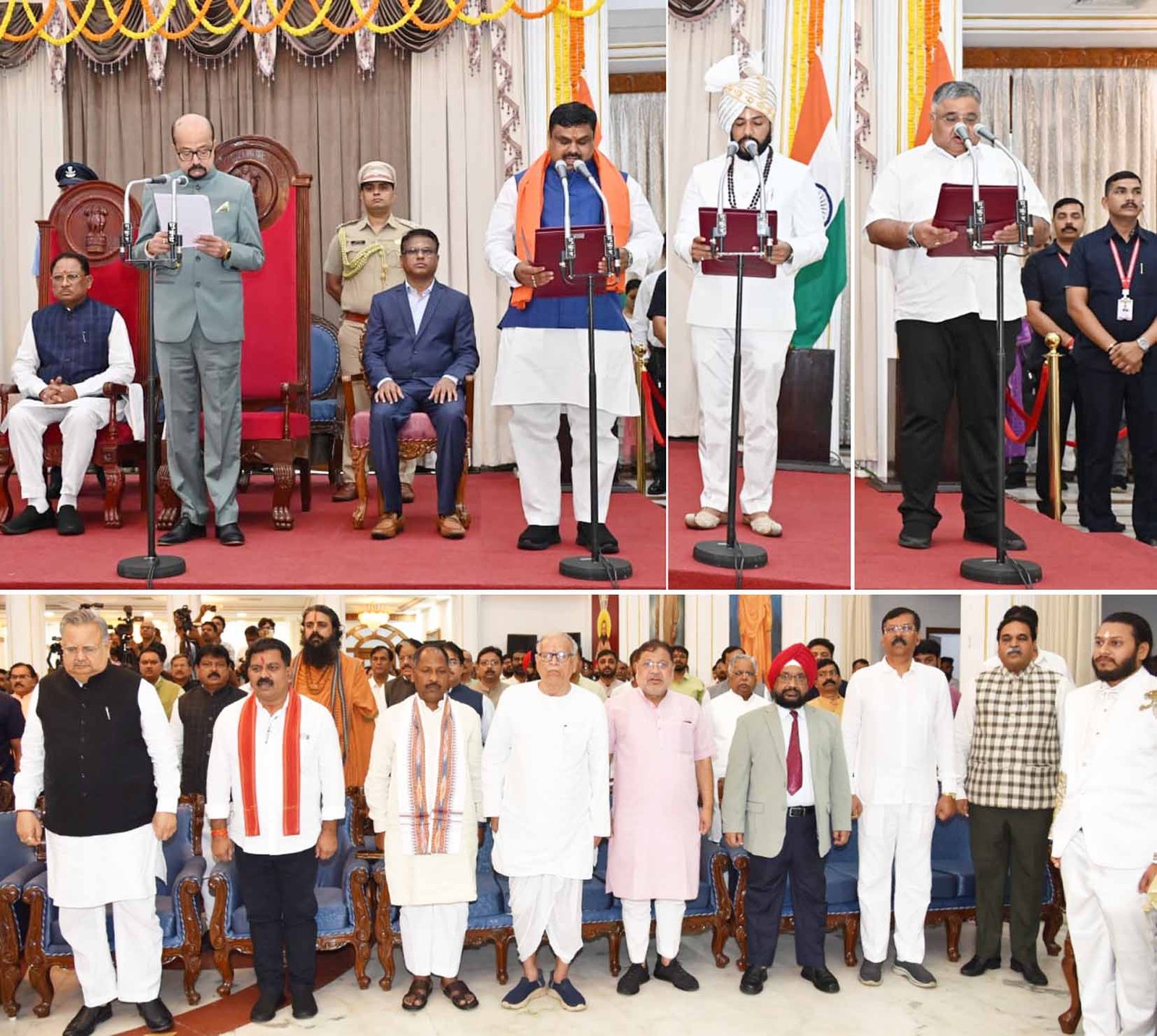 राज्यपाल रमेन डेका ने दिलाई तीन मंत्रियों को शपथ
