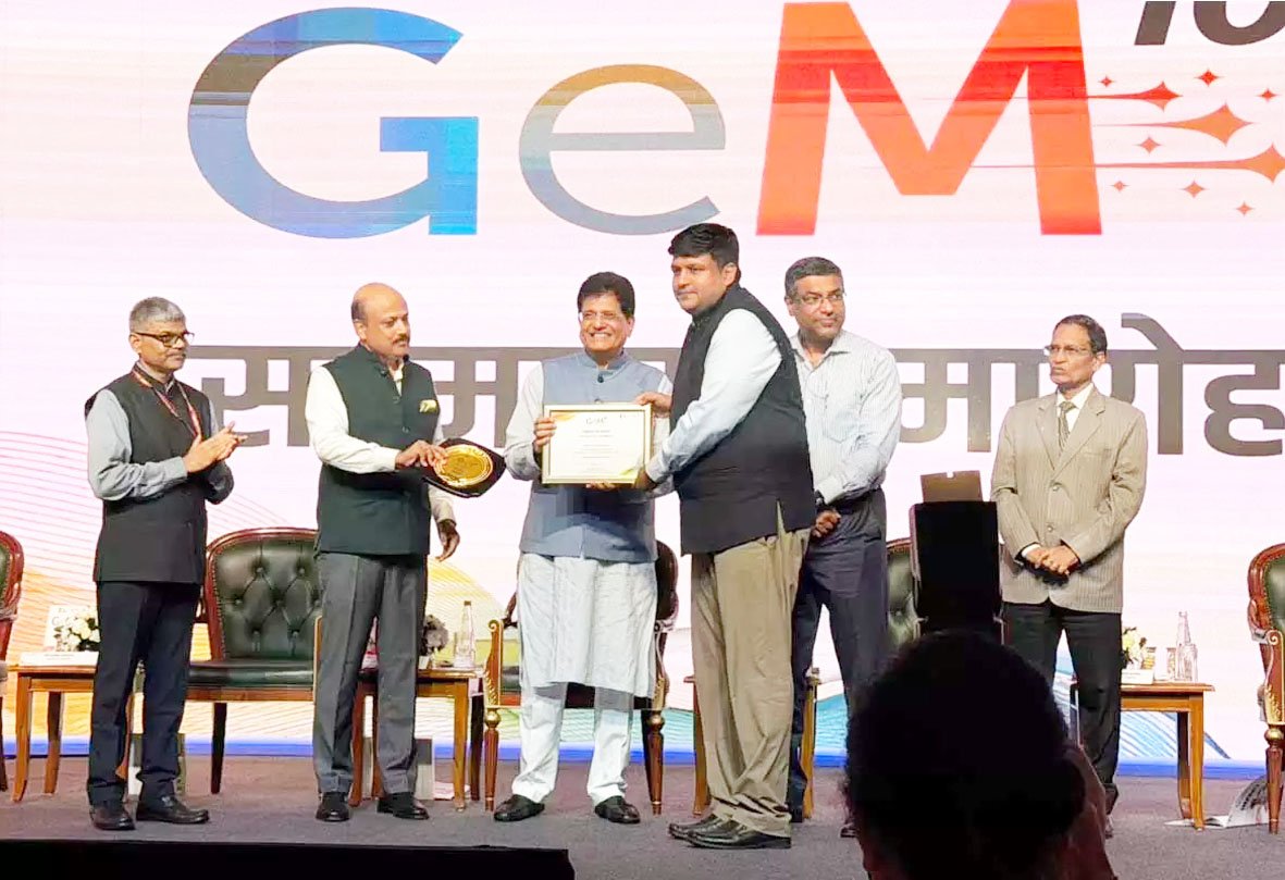 छत्तीसगढ़ को मिला GeM सस्टेनेबल प्रोक्योरमेंट अवार्ड, सरकारी खरीदी में ₹130 करोड़ की बचत