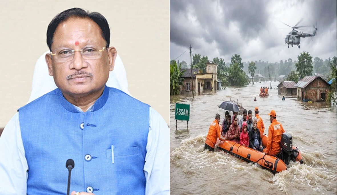 असम के बाढ़ प्रभावितों की सहायता के लिए छत्तीसगढ़ सरकार देगी 5 करोड़ रुपये