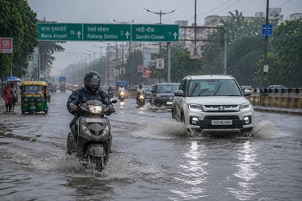 रायपुर में झमाझम बारिश, मौसम ने बदली करवट; कई इलाकों में बरसे बादल