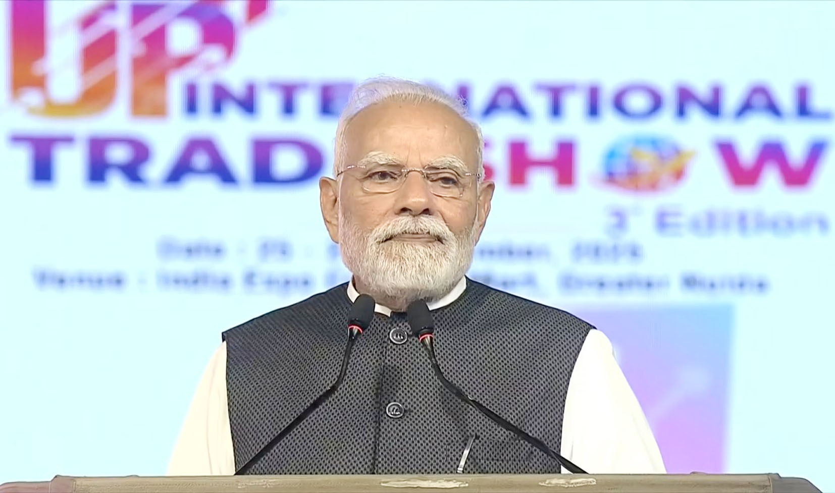प्रधानमंत्री मोदी ने यूपी के ग्रेटर नोएडा में 'इंटरनेशनल ट्रेड शो' का किया उद्घाटन