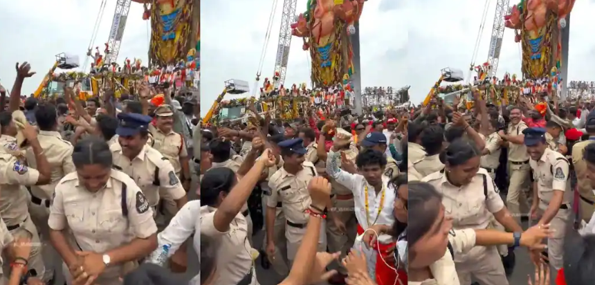 बप्पा की भक्ति में झूमे पुलिसकर्मी, वर्दी में लगाए ठुमके; वीडियो वायरल