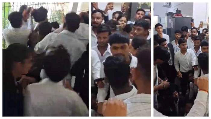 लॉ कॉलेज में सीनियर्स की दबंगई! जूनियर छात्र से मारपीट का VIDEO वायरल