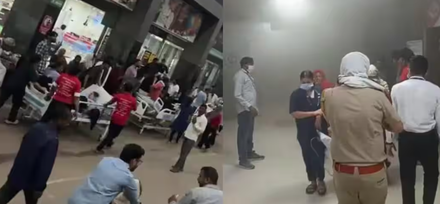 जयपुर के NIMS अस्पताल में लगी आग, ऑपरेशन थिएटर की फॉल सीलिंग से उठा धुआं