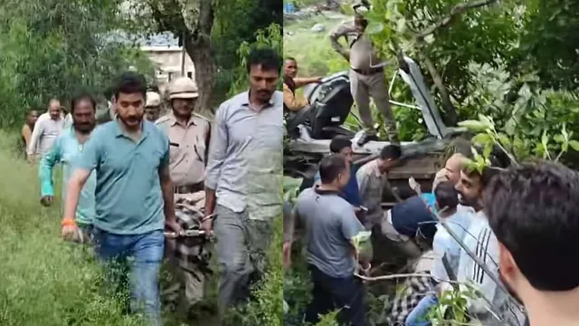 शादी से लौट रहे थे 5 युवक, 200 मीटर गहरी खाई में गिरी कार; 4 की मौत