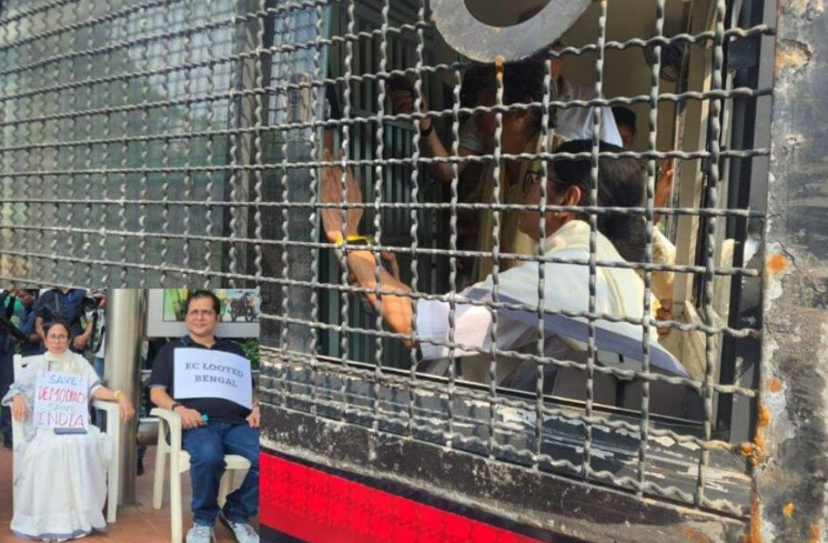 ममता बनर्जी का दिल्ली में प्रदर्शन, बस स्टॉप पर धरने के बाद हिरासत की खबर