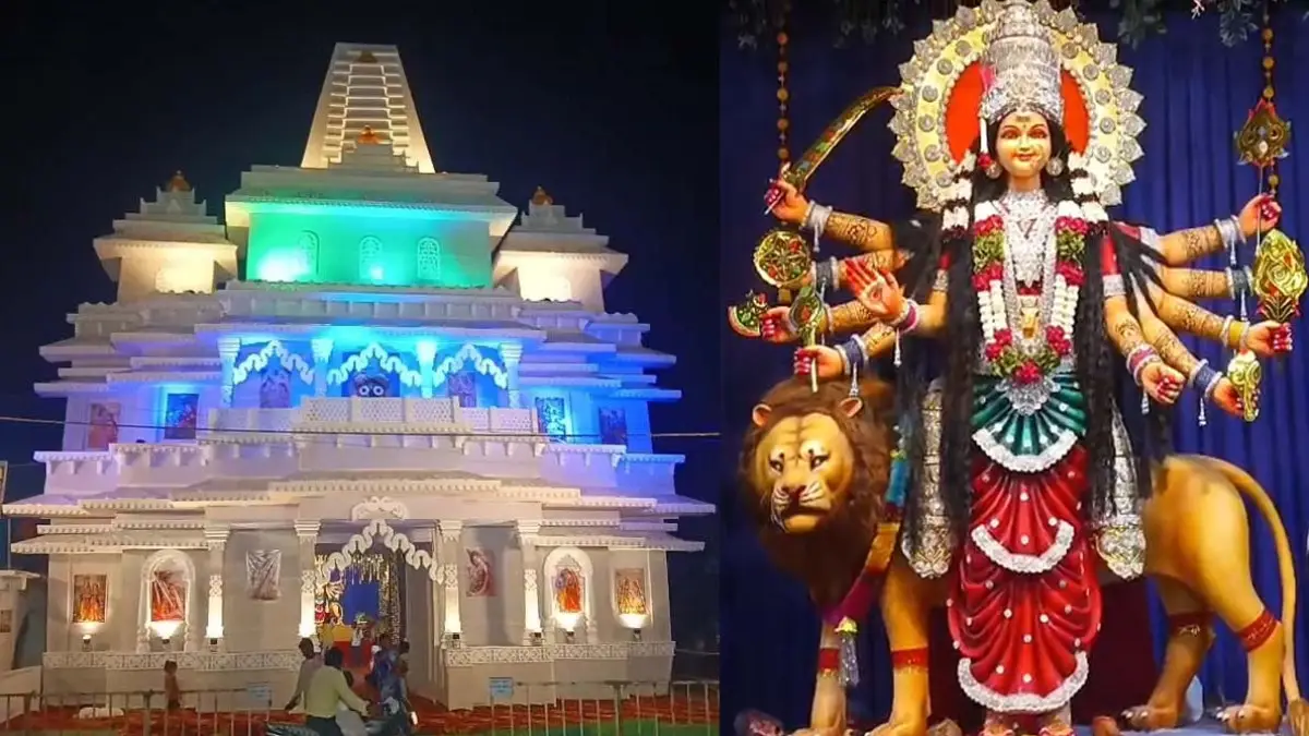 छत्तीसगढ़ में वृंदावन के प्रेम मंदिर जैसा भव्य पंडाल! 42 साल पुरानी है परंपरा
