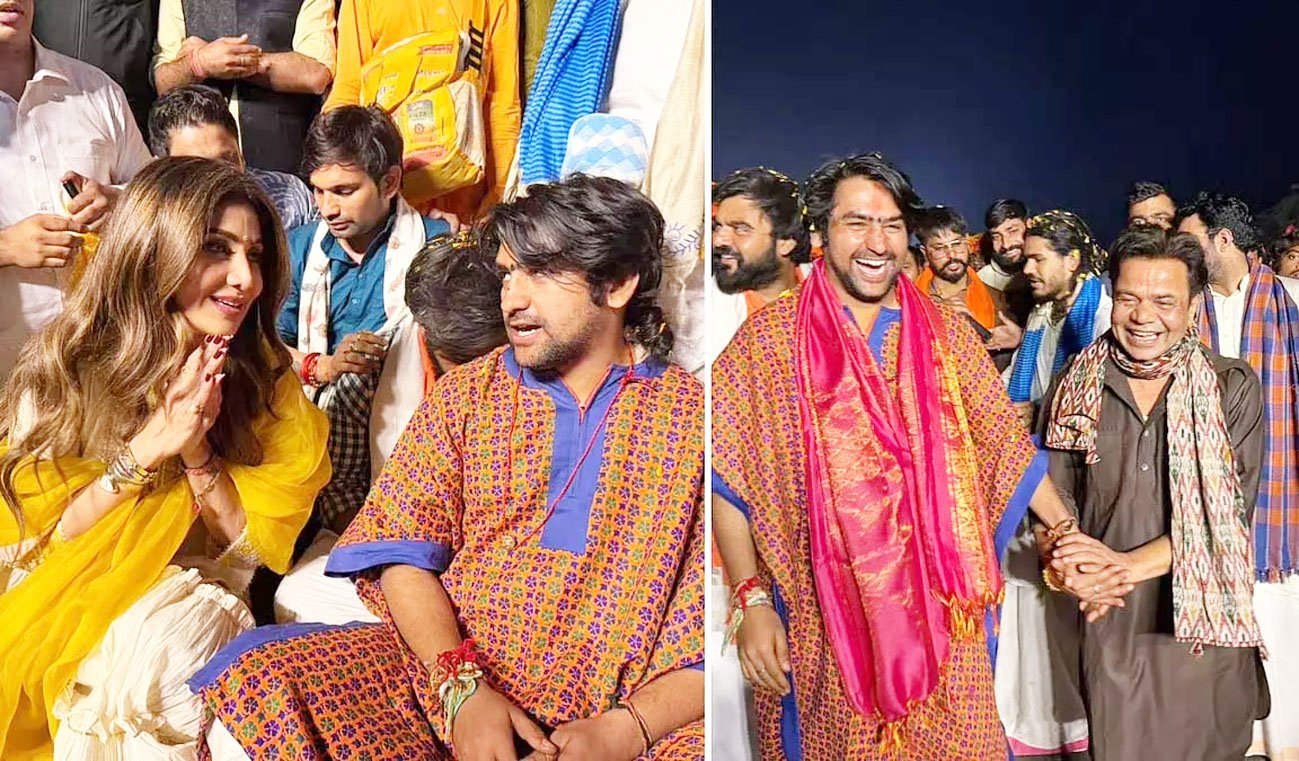 मथुरा में धीरेंद्र शास्त्री की सनातन धर्म एकता पदयात्रा में शामिल हुए शिल्पा शेट्टी और राजपाल यादव