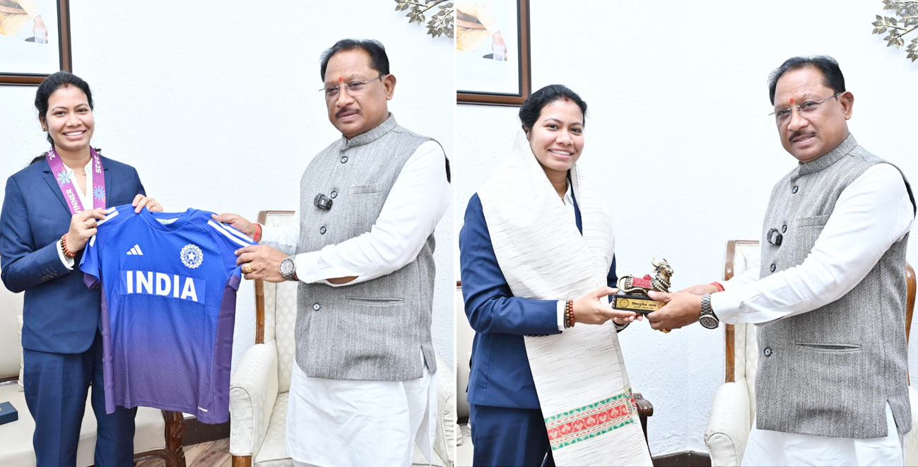 वर्ल्ड कप विजेता भारतीय महिला क्रिकेट टीम की फिजियोथेरेपिस्ट सत्यवंशी ने मुख्यमंत्री से की मुलाकात