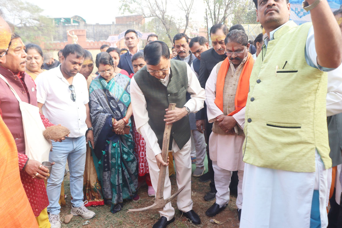 परशुराम भवन के विस्तार कार्यों का उद्योग मंत्री ने किया भूमिपूजन