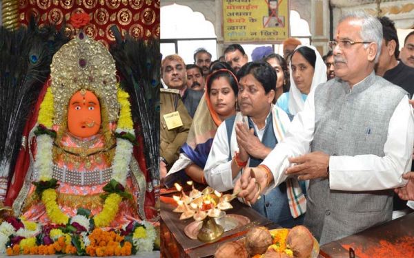  मुख्यमंत्री  भूपेश बघेल ने माँ बम्लेश्वरी के दर्शन-पूजन कर लिया आशीर्वाद