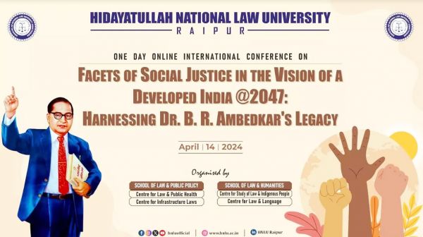 डॉ. भीमराव अंबेडकर की जयंती पर HNLU में होगा अंतरराष्ट्रीय सम्मेलन