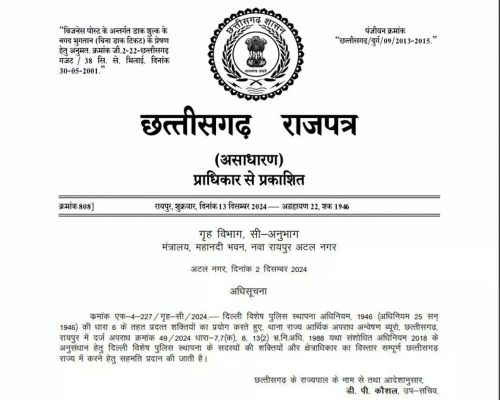 विष्णुदेव सरकार ने एक और घोटाले की जांच CBI से कराने जारी किया आदेश