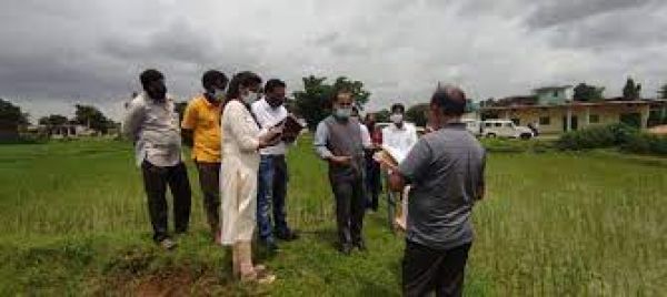  सूरजपुर : कलेक्टर ने गिरदावरी कार्य का किया निरीक्षण