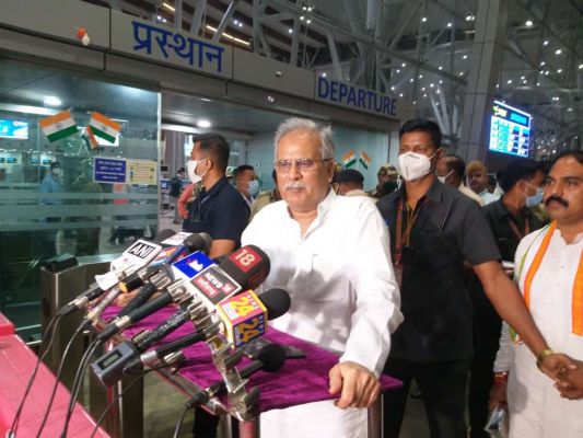 मुख्यमंत्री भूपेश बघेल दिल्ली के लिए हुए रवाना 