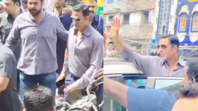 दिल्ली के जामा मस्जिद क्षेत्र में अक्षय कुमार का जोरदार स्वागत