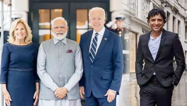 निर्देशक एम. नाइट श्यामलन, पत्नी भावना व्हाइट हाउस में पीएम मोदी के राजकीय रात्रिभोज में शामिल हुए