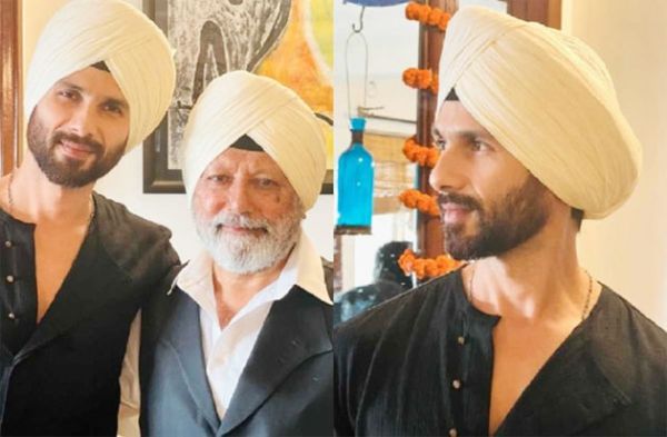 अभिनेता शाहिद कपूर ने अपना पगड़ी लुक किया शेयर