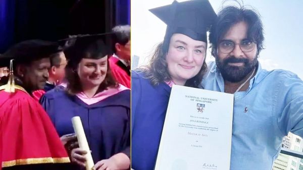 पवन कल्याण की पत्नी ने सिंगापुर से मास्टर डिग्री हासिल की