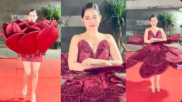 Cannes छूटा तो क्या, मुंबई में ही बिखेरा जलवा, उर्फी जावेद का यूनिक रेड कारपेट लुक वायरल