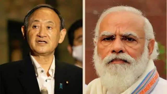  पीएम नरेंद्र मोदी ने की जापान के प्रधानमंत्री योशीहिदे सुगा से मुलाकात