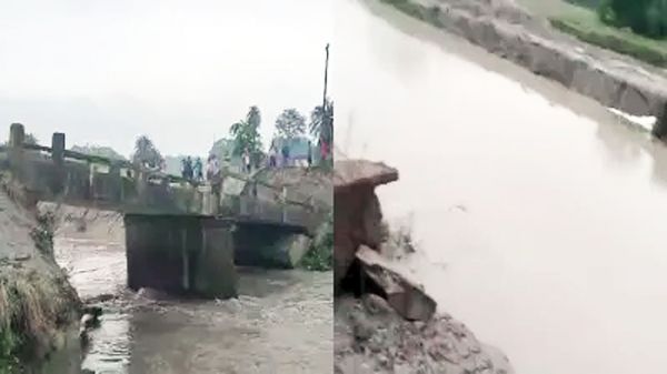 बिहार के सारण जिले में एक ही दिन में दो पुल ढह गए