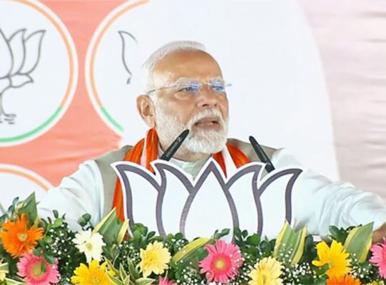 झारखंड में प्रधानमंत्री नरेंद्र मोदी ने रोटी, बेटी, माटी का दिया नारा