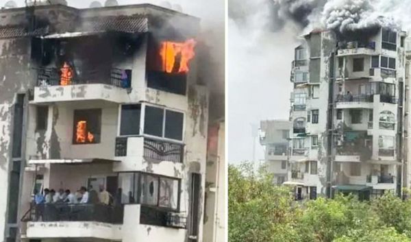 अपार्टमेंट में लगी आग, सातवीं मंजिल से कूदने से दो बच्चों समेत तीन की मौत