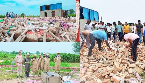 मलबे में तब्दील हुई पटाखा फैक्टरी, 4 महिलाओं के उड़े चीत्थड़े