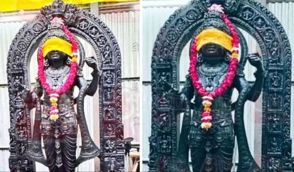 राम मंदिर गर्भगृह में स्थापना के बाद आई प्रभु श्रीराम की नई तस्वीर