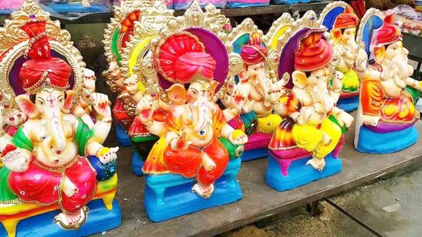 लाखेनगर मैदान में गणेश मूर्तियों की दुकानें लगाने के निर्देश