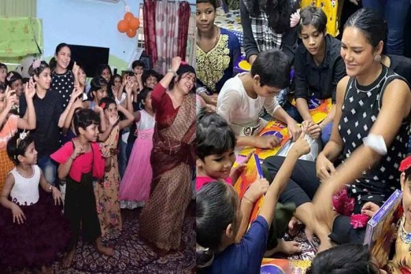  आश्रम के बच्चों के साथ वीकेंड मना रही हैं ईशा गुप्ता