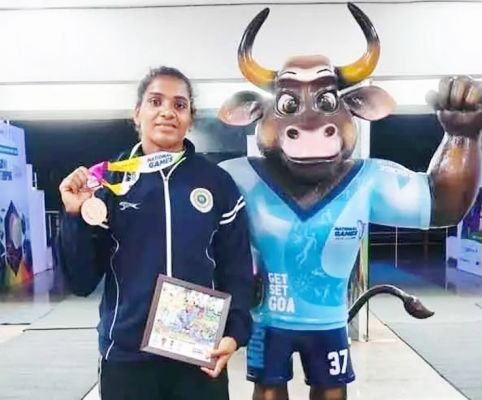 गुंटूर की एथलीट रश्मी ने कांस्य पदक जीता