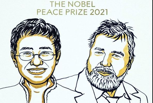  अमेरिका-रूस के पत्रकारों को मिला शांति का नोबेल पुरस्कार