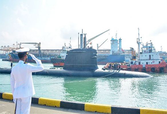 भारतीय नौसेना की पनडुब्बी ‘ऑपरेशनल टर्न अराउंड’ के लिए श्रीलंका पहुंची