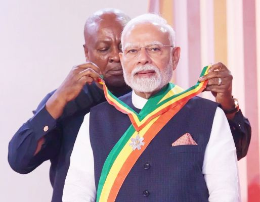 PM मोदी ऑफिसर ऑफ द ऑर्डर ऑफ द स्टार ऑफ घाना से हुए सम्मानित
